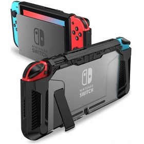 Resim Dianziye Nintendo Switch Tpu+pc Korumalı Kılıf Dizüstü Takılabilir , Cam Ekran Koruyucu, 4 Adet Joystick Kapağı Mavi/pembe Ve Temizlik Seti Tam Paket 