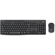 Resim Logitech MK295 Kablosuz Klavye Mouse Set Siyah 