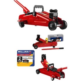 Resim 2,5 Tona Kadar Arabalı Tekerlekli Hidrolik 2 Ton Timsah Kriko Taş 