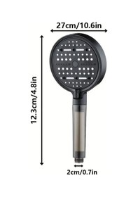 Resim Berev 6 Fonksiyonlu Filtreli Duş Başlığı Su Tasarruflu Basınçlı Kireç Klor Önleyici Siyah 