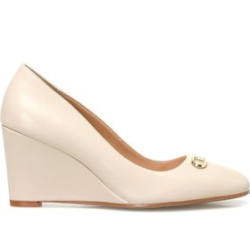 Resim Nine West N140142 Bej Kadın Dolgu Topuk Ayakkabı 