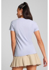Resim Puma Polo Ess No. 1 Logo Para Mujer Kadın Tişört Açık Mavi 