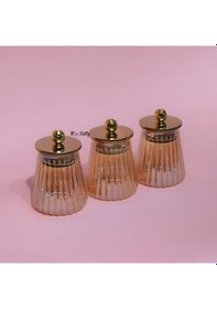 Resim Rose Deluxe Cam 3'lü Baharat Takımı Amber 