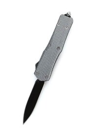 Resim Youmex Dış Mekan İçin Çift Kenarlı Otomatik Yaylı Bıçak, 440 Paslanmaz Çelik, Yan Çıkış Tuşu, 57hrc Sertlik, Gri Renk 