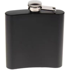 Resim RiverWorld River World Kanyak Matarası Cep Siyah Çelik 6 Oz 