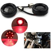 Resim Lasonstiges 1157 Kırmızı Led Siyah Parlak Halka Trim Işıkları Harley Sportster Touring Dyna Fxdf Fxdb Fxdc Flfb Vb. Için Motosiklet Dönüş Sinyalleri. 
