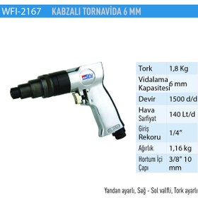 Resim Wufu Havalı Tornavida Kabzalı Tip 1500 D/d 6 Mm 