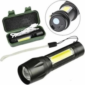 Resim LED Lamba El Feneri Küçük Taşınabilir USB Şarjlı Acil Durum Lambası 