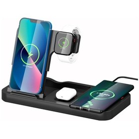 Resim Sunskyy OW-02 15 W 4 İn 1 Telefon Kablosuz Şarj Cihazı Siyah 