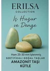 Resim Sertifikalı Amazonit Taşı Kütle 20-30 Mm İç Huzur Ve Dengeyi De 