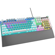 Resim Rampage Kb-r28 Blade Plus Rainbow Türkçe Blue Switch Mekanik Oyuncu Klavyesi-gri/beyaz 
