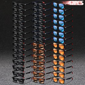 Resim 42 parça AOOYOWEILY Vintage Kare Moda Gözlük - Unisex Retro Tasarımcı Gözlük, Anti-Parlama Lensler, Dayanıklı PC Çerçeve ve Dekoratif Renkli Lensler, Sürüş için - Klasik Dikdörtgen Gözlükler Erkekler ve Kadınlar için, Gözlük, Şık Gözlük, Yüksek Kaliteli Lensler, Şık Gözlükler, Tutkunlar, Trend Gözlükler, Hafif Lensler, Moda Severler 