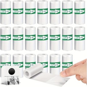 Resim 5-10-20 Rulo Mini Termal Baskı Kağıdı, Kendinden yapışkanlı Etiket Kağıdı, Fotoğraflar için Mini Kamera Yazdırma Etiketleri, Yapılacaklar Listeleri, Notlar, Siyah Metin Beyaz, 57mm, Mini Yazıcı ile Uyumlu 