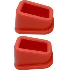 Resim Xuweiwei 2'li Paket Kırmızı Araç Koltuk Tokası Tutucu - Ayarlanabilir Emniyet Kemeri Klipsi 