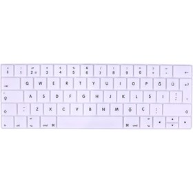 Resim ARABULALACA Macbook Pro Uyumlu 2020 A2289 A2251 A2159 13" Touch Bar Türkçe Silikon Q Klavye Koruyucu 