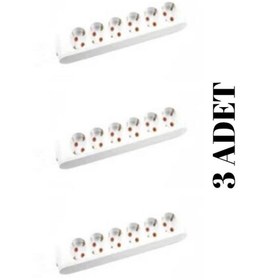 Resim VİKO 6'Lı Klemens Priz x 3 Adet 