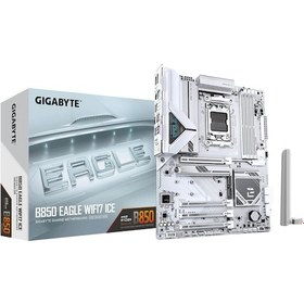 Resim Gigabyte B850 Eagle Wıfı7 Ice Am5 Ddr5 8200mhz Oc Atx Gaming Aaaa11gıg0046 