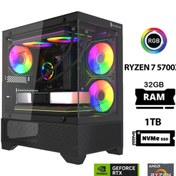 Resim GAMELİNE Pro x17 Ryzen 7 5700X 32GB RAM 1TB M.2 Nvme SSD RTX5060 Oyuncu Masaüstü Bilgisayar 