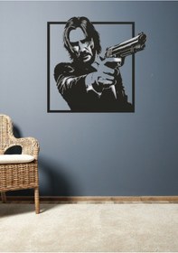 Resim John Wick Figürlü Dekoratif Metal Tablo 