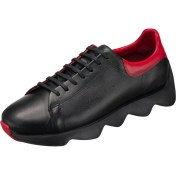 Resim Costo Shoes Stqueen Siyah Dana Derisi Erkek Spor Ayakkabı . Rahat Geniş Kalıp El İşçiliği İç Dış Dana Derisi 