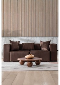 Resim Katt Ekstra Rahat İskeletli 2 Li Koltuk 10 Renk Kahverengi 