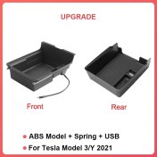 Resim Cdwishbest Tip B-Abs 2 Adet Merkezi Kolçak Saklama Kutusu Organizatör Merkezi Konsol Akın Abs Organizatör Öncesi Tesla Modeli 3 Y Kasım Için Yükseltme (Yurt Dışından) 