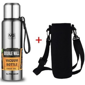 Resim Jeemson 304 Çelik İkili Katmanlı Vakumlu Isı Saklama Bardak, 1000ml Gümüş, Özel Kılıfıyla, Dışarıda Kullanıma Uygun, Damlacık Önleyici, Öğrencilere Ve Maceracılara İdeal Çay/su Kapsülü Gümüş 