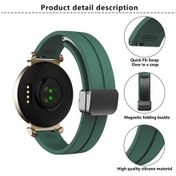 Resim Garmin Lily 2 İçin 14mm Manyetik Toka Silikon Kayış Çam İğnesi Yeşili 