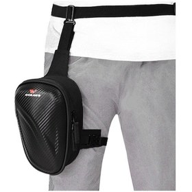 Resim Su Geçirmez Mb13 Bacak Çantası - Motosiklet, Bisiklet Ve Outdoor İçin Ayarlanabilir Siyah Siyah 