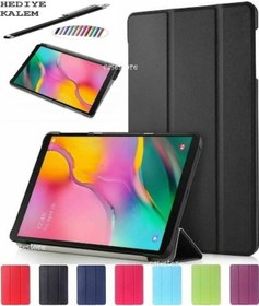 Resim Galaxy Uyumlu Tab A8 10.5 Sm-X200 Kılıf Smart Cover Standlı Zırh Tablet 
