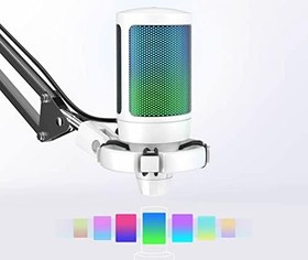 Resim Fifine Ampligame A6T Twitch - Youtuber - Gamer - Tiktok - Yayıncı USB Mikrofon Seti (Beyaz) 