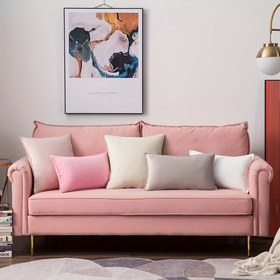 Resim 2'li Fransız Stili Kadife Atkı Kılıfları, Yumuşak ve Lüks, Fermuarlı, Makine Yıkamalı, Polyester, Ev, Ofis ve Yemek Odası Dekorasyonu için Çok Yönlü 