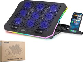 Resim Hadron Dcxa19 Notebook Soğutucu 9-Fan + Telefon Standı 14-18 Rgb Siyah 