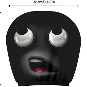 Resim Elmpaly Siyah 2'li Karanlık Tema Mizah Yastık Kılıfı Gm Otomobil Aksesuarı 