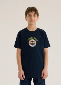 Resim House Of Clubs Fenerbahçe 1907 Klasik Büyük Çocuk T-shirt Lacivert - Sarı 