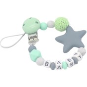 Resim Yenı Dıy Silikon Bebek Emzik Klip Renkli Emzik Zinciri Bebek Diş Çıkarma Yatıştırıcı Çiğnemek Oyuncak Klipler Şeffaf 