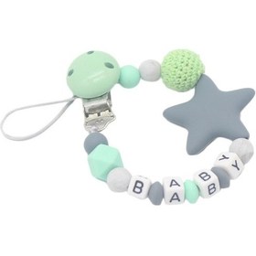 Resim Yenı Dıy Silikon Bebek Emzik Klip Renkli Emzik Zinciri Bebek Diş Çıkarma Yatıştırıcı Çiğnemek Oyuncak Klipler Şeffaf 