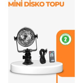 Resim Aydogan's 3 Renk 7 Mod Döner Disko Topu Işık 