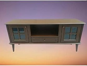 Resim Tv Sehpası ST 18537 Windovs Model Klasik Ahşp Gürgen Retro Ayak Ceviz El Yapım 