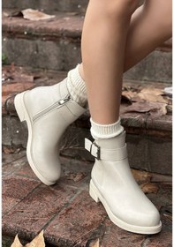 Resim Wennes Bej Cilt Topuklu Bot Bej 