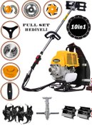 Resim Eisenn BCF550 Sırt Tipi 10in1 Benzinli Motorlu Çim Biçme Makinesi 