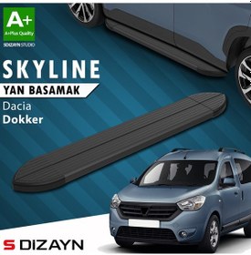 Resim S-dizayn Dacia Dokker Skyline Siyah Yan Basamak 203 Cm 2012 Üzeri A+ Kalite 