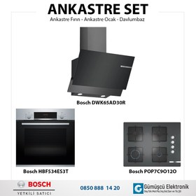 Resim Bosch Ankastre Set HBF534ES3T, POP7C9O12O, DWK65AD30R 