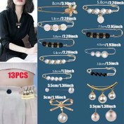 Resim 13 adet Kemer Klipsi, İnci Süslemeler, Elektroplakajlı, Giysi ve Gownlar için Çift Amaçlı, Giysi Broşları, Kaymaz Klipsler, Bel Bandı, Giysi ve Gown Dekorasyonu için Uygun 