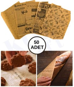 Resim tafce Kendinden Desenli Pinterest Yağlı Kağıt | 50 Adet Vintage Gazete Desen Sunum Kağıdı 