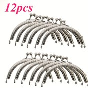 Resim 12 Adet Vintage Metal Çerçeve Tokaları - Cüzdan ve El Çantası Yapımı için Aksesuarlar - 8.51 cm Yedek Parça 