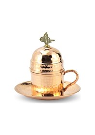 Resim Dövme Kırmızı Bakır Kahve Takımı 