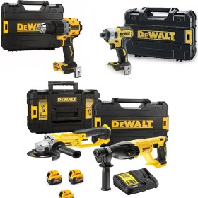 Resim Dewalt DCD805NT ( 90 Nm ) + DCF887NT ( 206 Nm ) + DCH133NT ( 2.6 J ) + DCG412NT ( 125 mm ) + 3x 5AH Akü + 1 Adet Dolum Cihazı 
