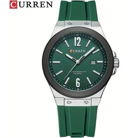 Resim Lumaworld Orijinal Curren Erkek Kol Saati, Yeşil Silikon Kayış Ve Işıklı Kadran, Minimalist Tasarım, Spor Ve Gündelik Kullanım İçin Şık Aksesuar, Silvery Shell Green Surface Altın 
