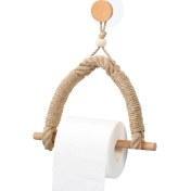Resim Retro Mutfak Rulo Kağıt Aksesuar Asılı Halat Duvara Monte Tuvalet Kağıdı Tutucu Tüp Banyo Dekor Raf Tutucular | Kağıt Tutucular (Kahverengi) 